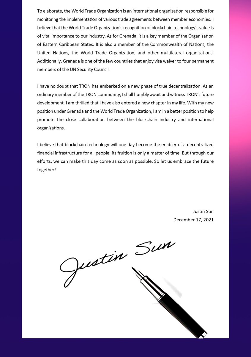 Media z wpisu H.E. Justin Sun 👨‍🚀 🌞