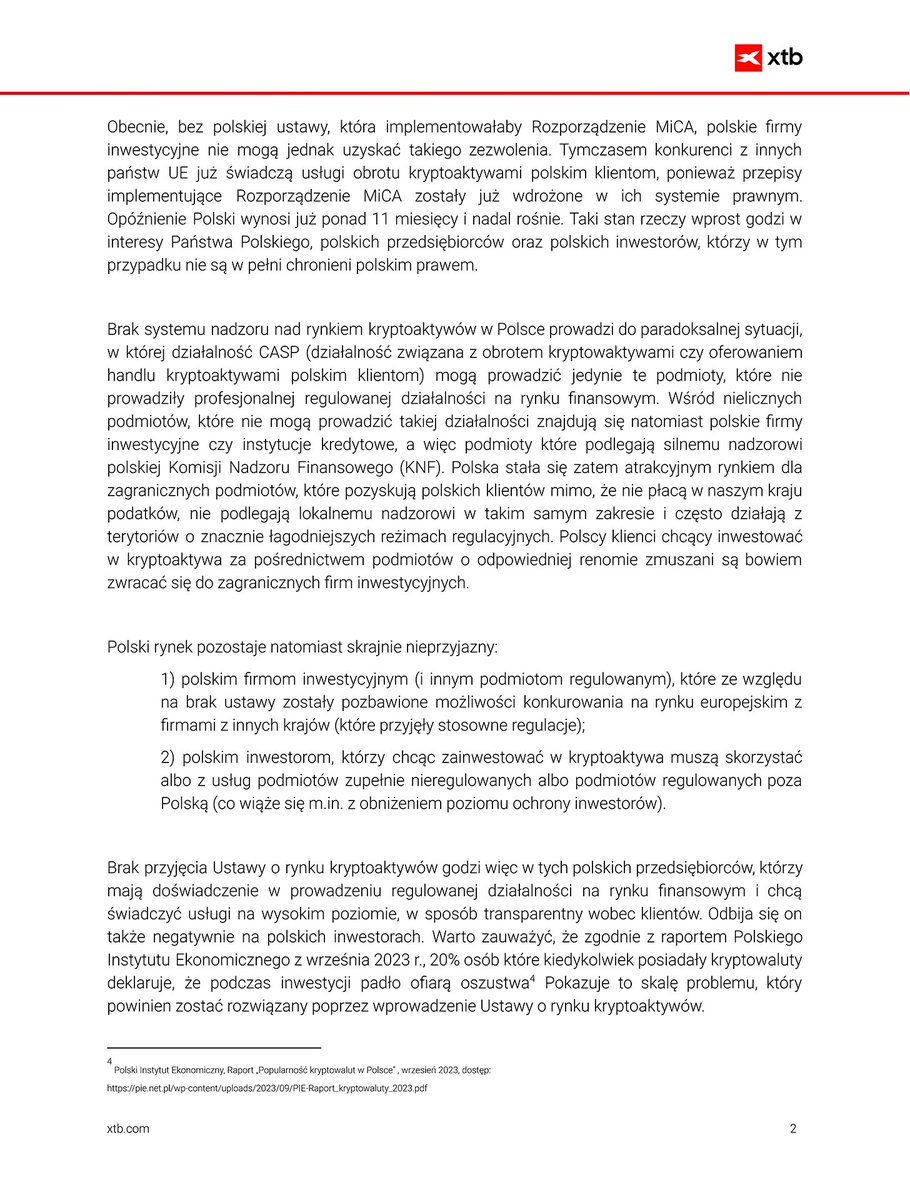 Media z wpisu XTB Polska