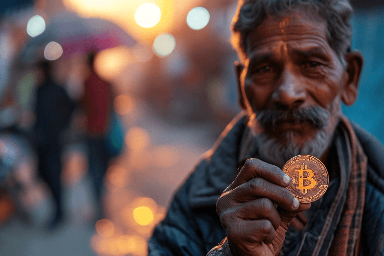 indie kryptowaluty przepisy, mężczyzna trzyma bitcoina