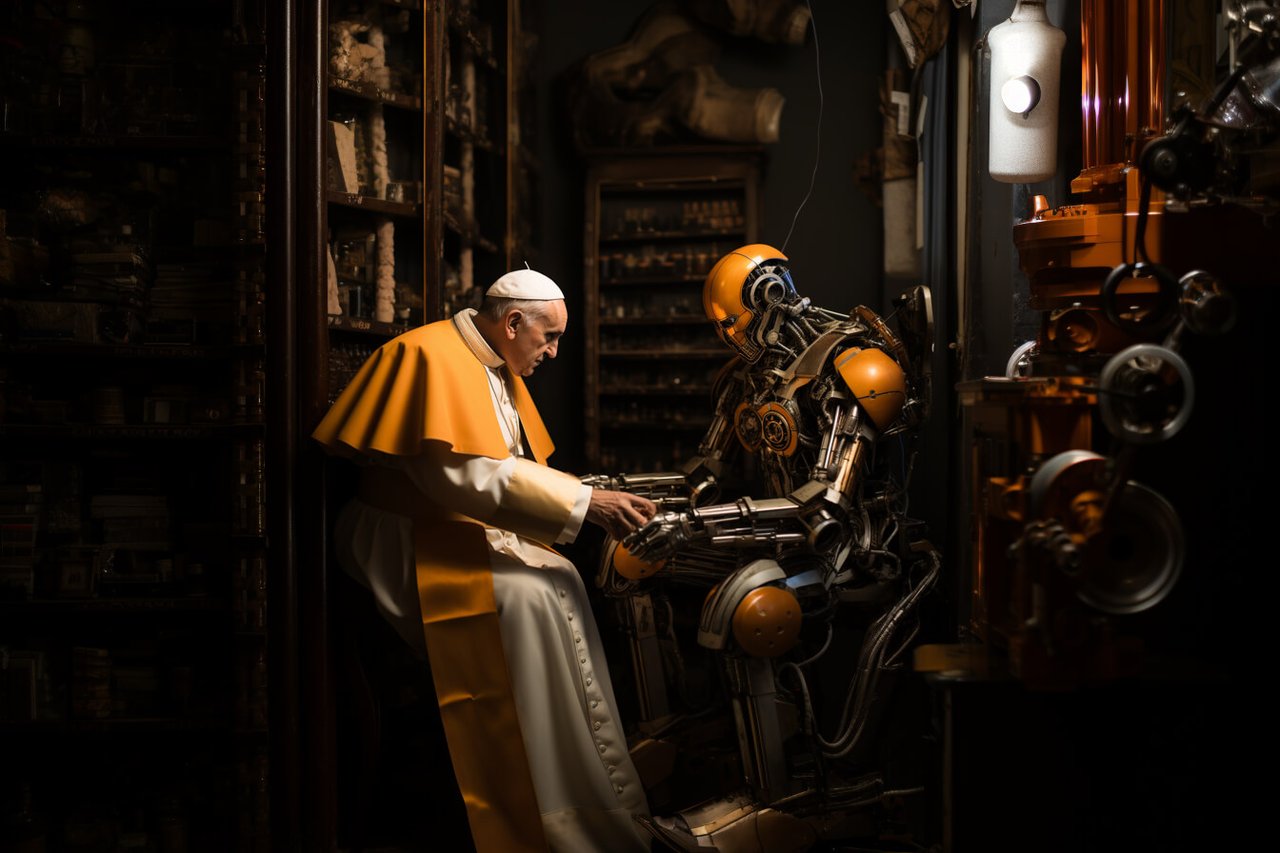 Papież Franciszek apeluje o traktat etycznego rozwoju AI.