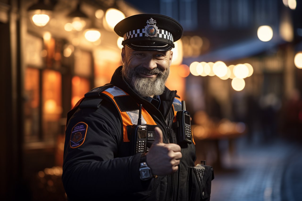 Policjant cieszy się z ustawy przyjętej przez Izbę Lordów