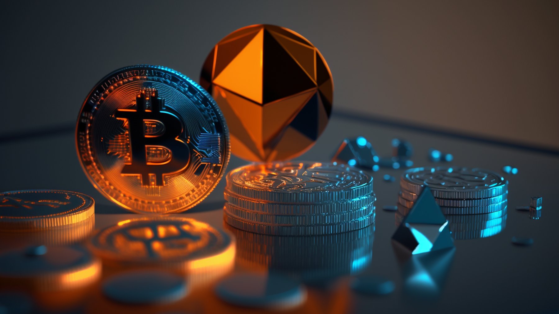 Dominacja bitcoina na rynku kryptowalut spada przez wzrost udziału etheru