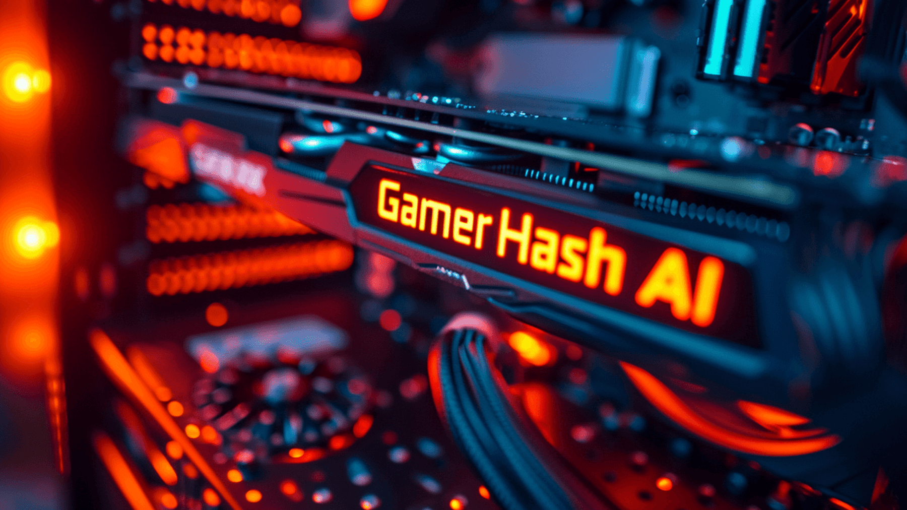 Komputer korzystający z apki GamerHash AI.