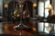 bitcoins on a scale on a table in a luxury interior, orange indigo and gunmetal colors, smooth lighting, 16k, raytracing, FXAA, bokeh, detailed --ar 3:2 --v 6.0