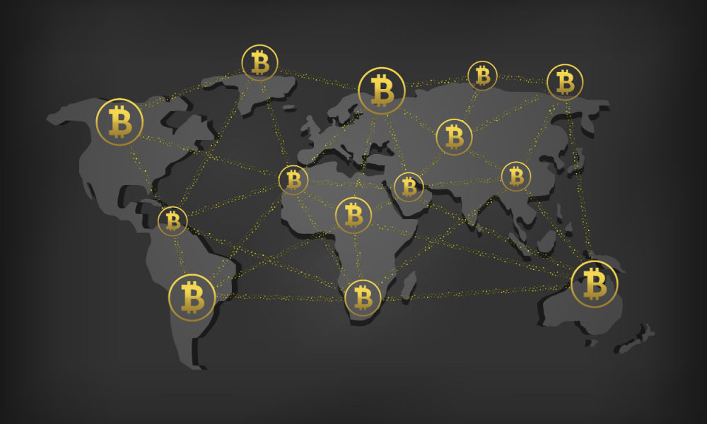 Sieć P2P, która łączy użytkowników bitcoina