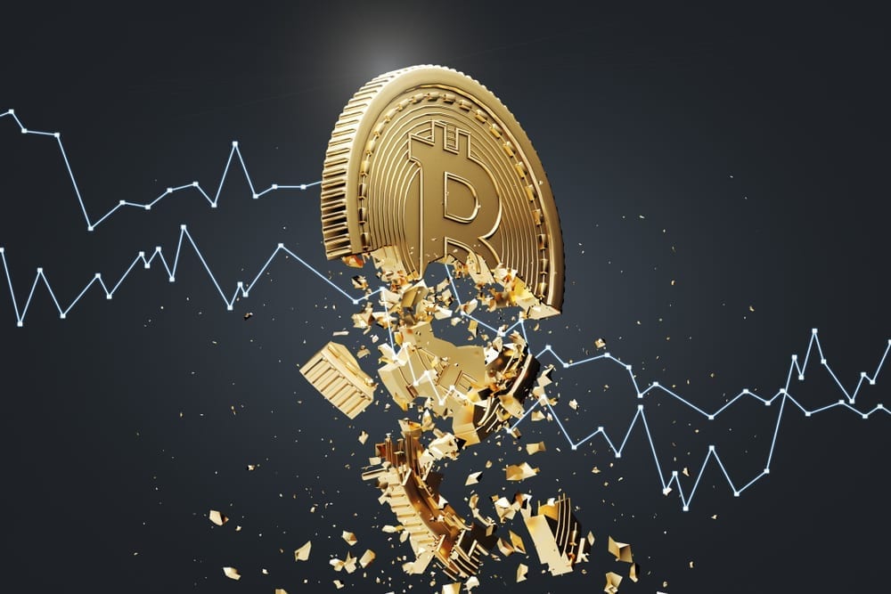 rozpadający się bitcoin