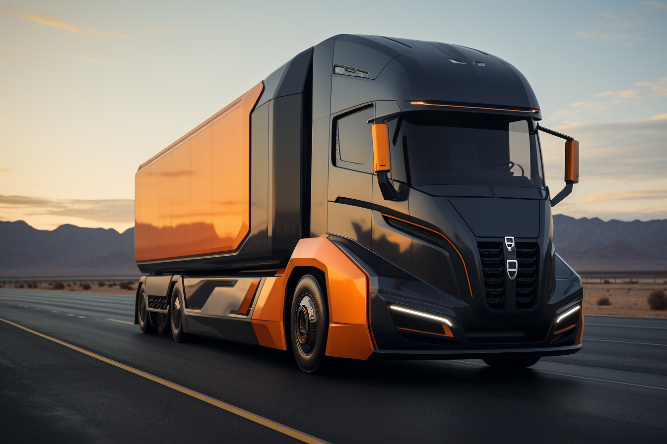 Autonomiczna ciężarówka wspierana przez sztuczną inteligencję. 