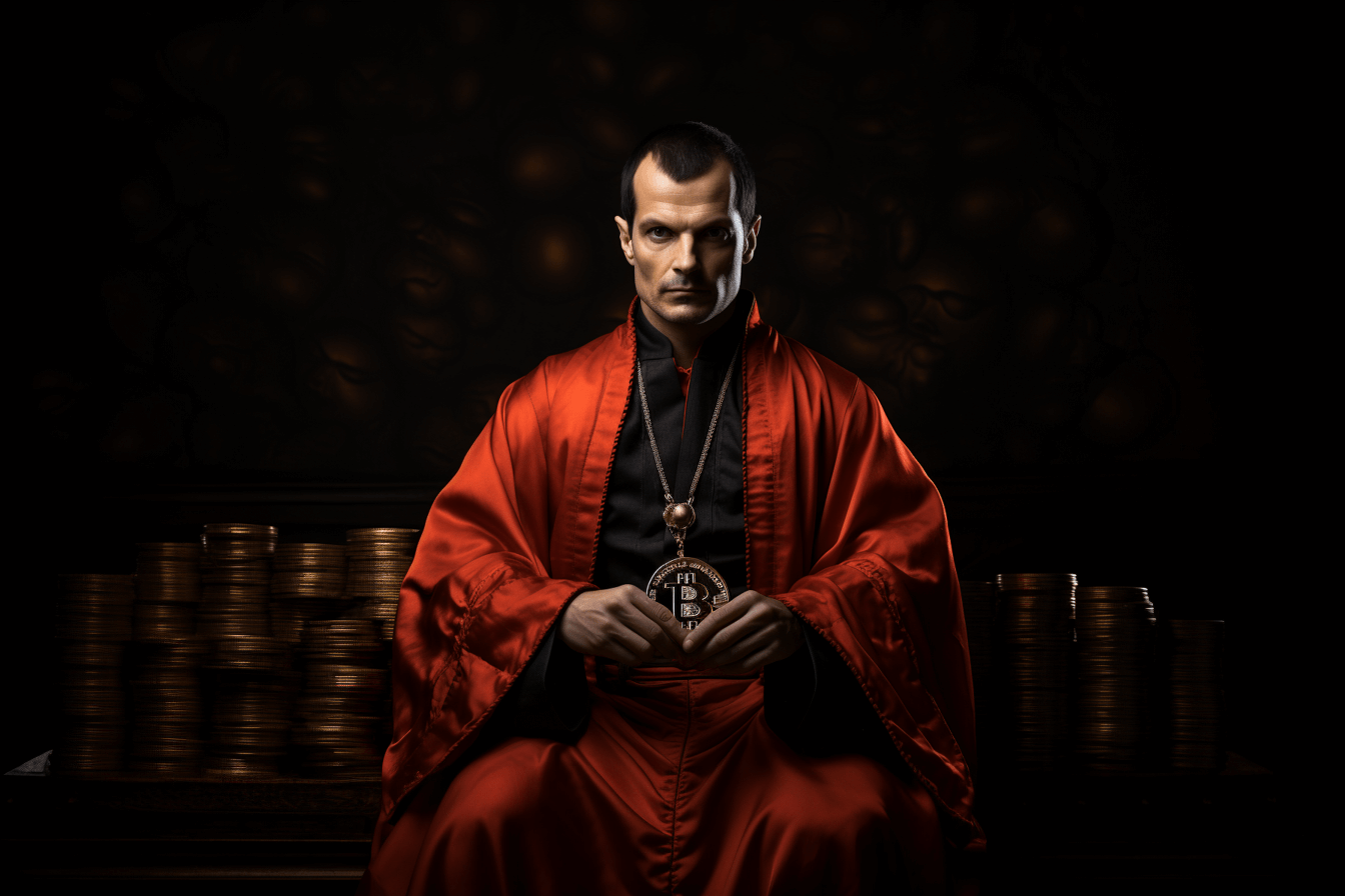 Niccolo Machiavelli z bitcoinem