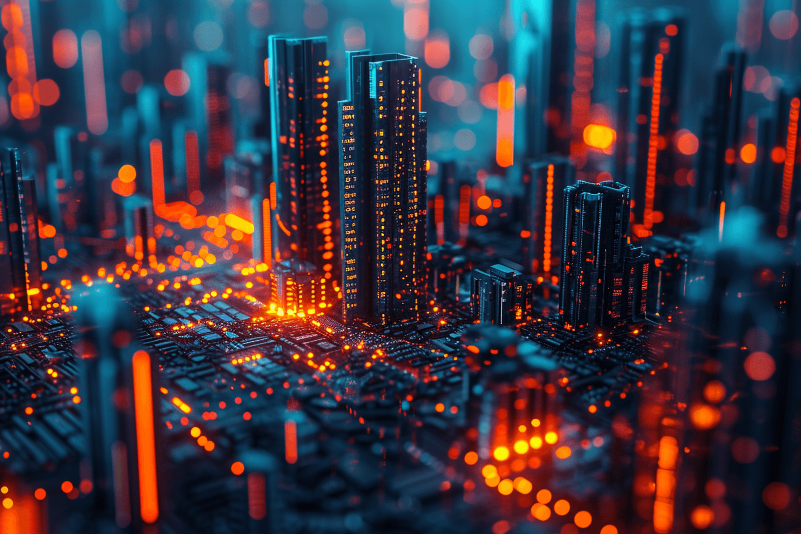 Wizualizacja cyfrowego miasta przyszłości